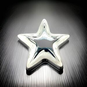 Tiffany & Co Estate Puffed Star Brooch Sterling Silver TIF740